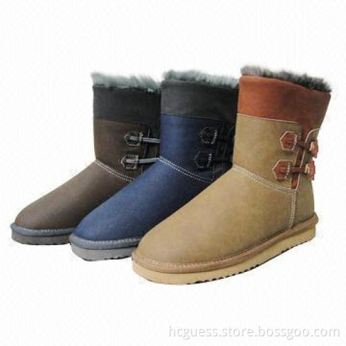 Fashionable snow boots made of double-face sheepskin